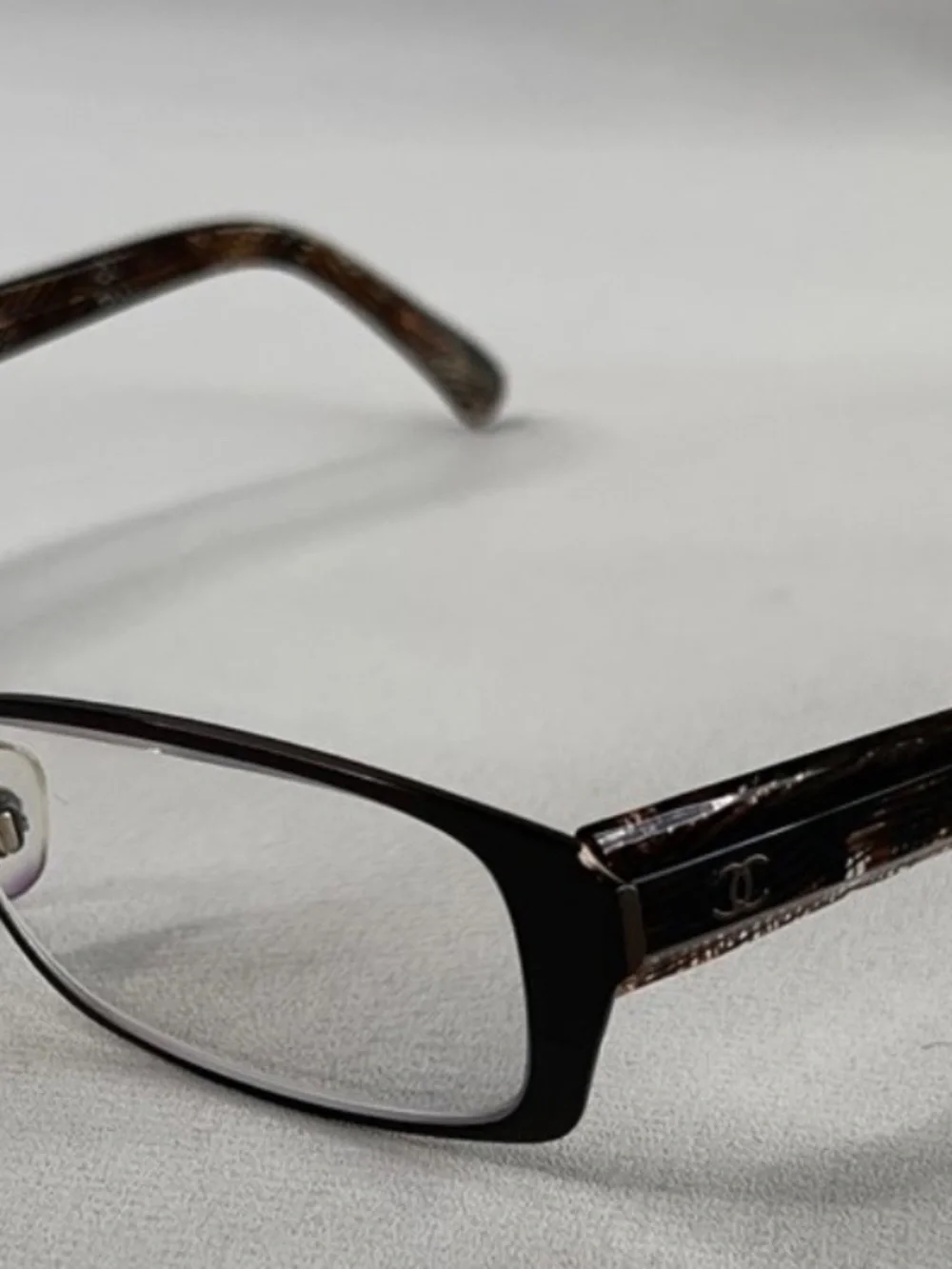 AUTHENTIC CHANEL CH 2149-T 407 Brown Titanium Eyeglasses w/ Case Made in Italy